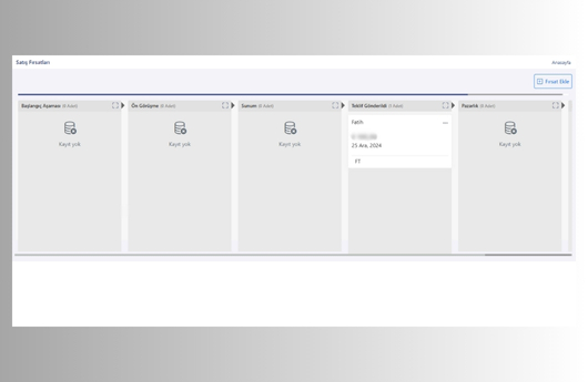 Satış Aşama Takibi